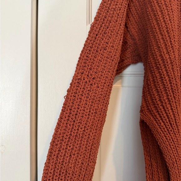 Aerie Terracotta Orange Women's Crew Neck Sweater - Picture 4 of 8